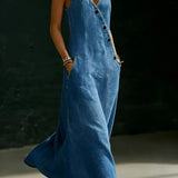 Vera™ | Robe longue en denim avec boutons