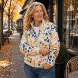 Mirella™ | Cardigan avec imprimé de feuilles botaniques