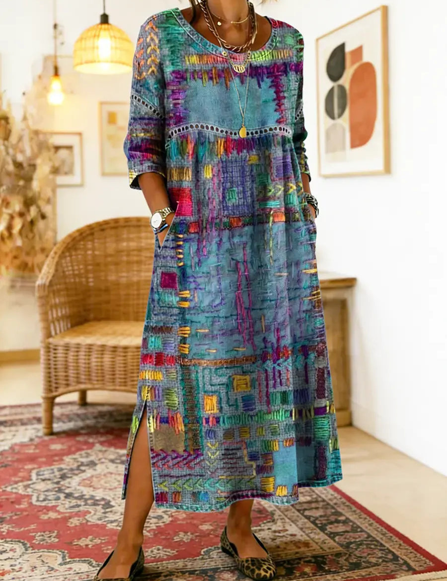 Eliana | Robe Midi Imprimée