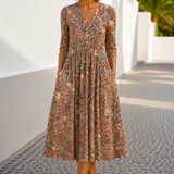 Constance | Robe Fluide Col V