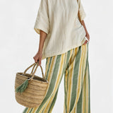 Caterina – haut sophistiqué et pantalon à rayures
