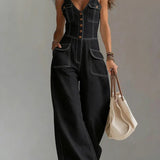 Sophie™ | Salopette en denim large