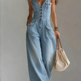 Sophie™ | Salopette en denim large