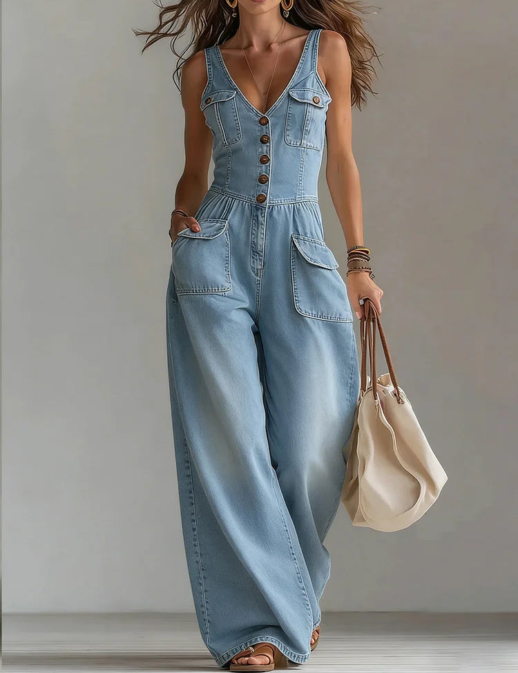 Sophie™ | Salopette en denim large