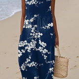 Tess – Robe Midi Élégante avec Motif Floral