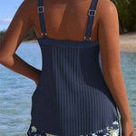 Laluna® | Tankini Rayé avec Short de Plage Deux Pièces