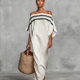 Robe Maxi en Lin Minimaliste