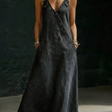 Vera™ | Robe longue en denim avec boutons