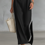 Robe Maxi Sweat Col Boutonné