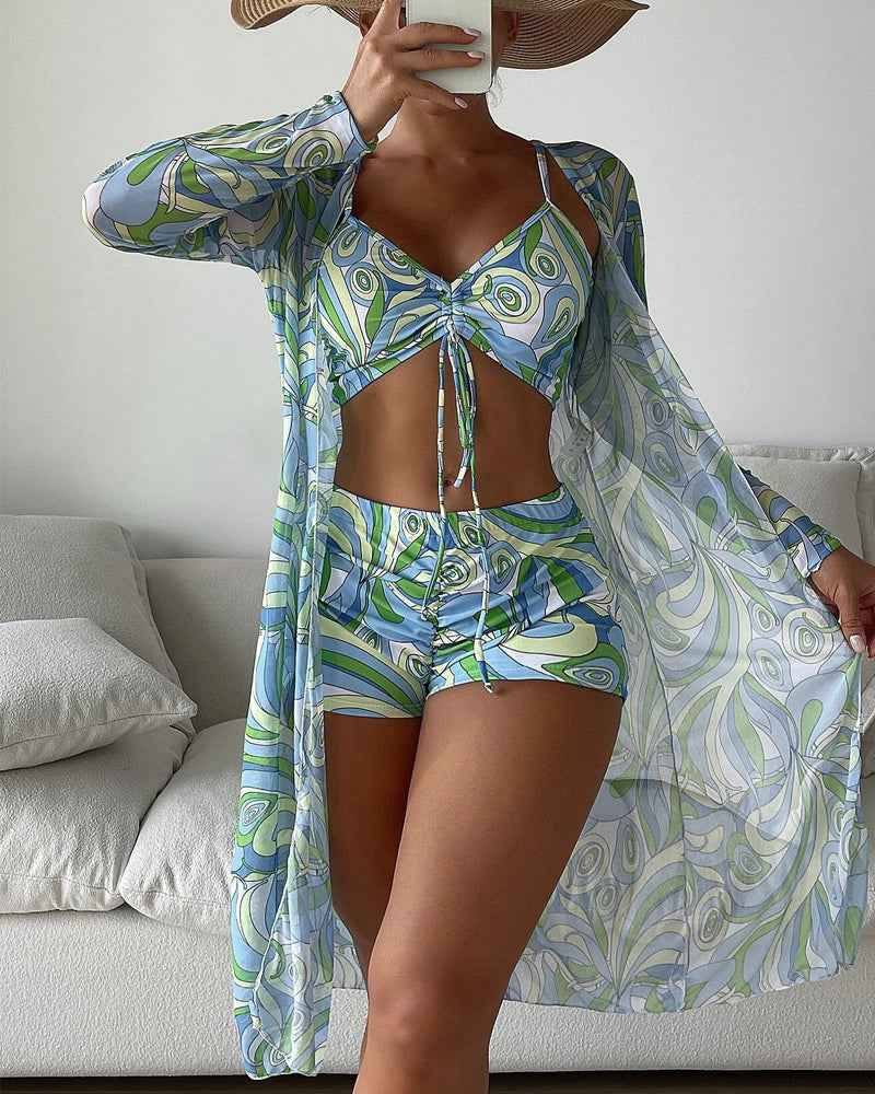 Laluna® | Ensemble de bikini 3 pièces avec imprimé
