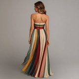 Robe longue colorée sans manches