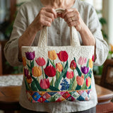 Sac Artisanal - Jardin de Tulipes Matelassé