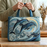 Sac Artisanal - Dauphin Océan Bleu