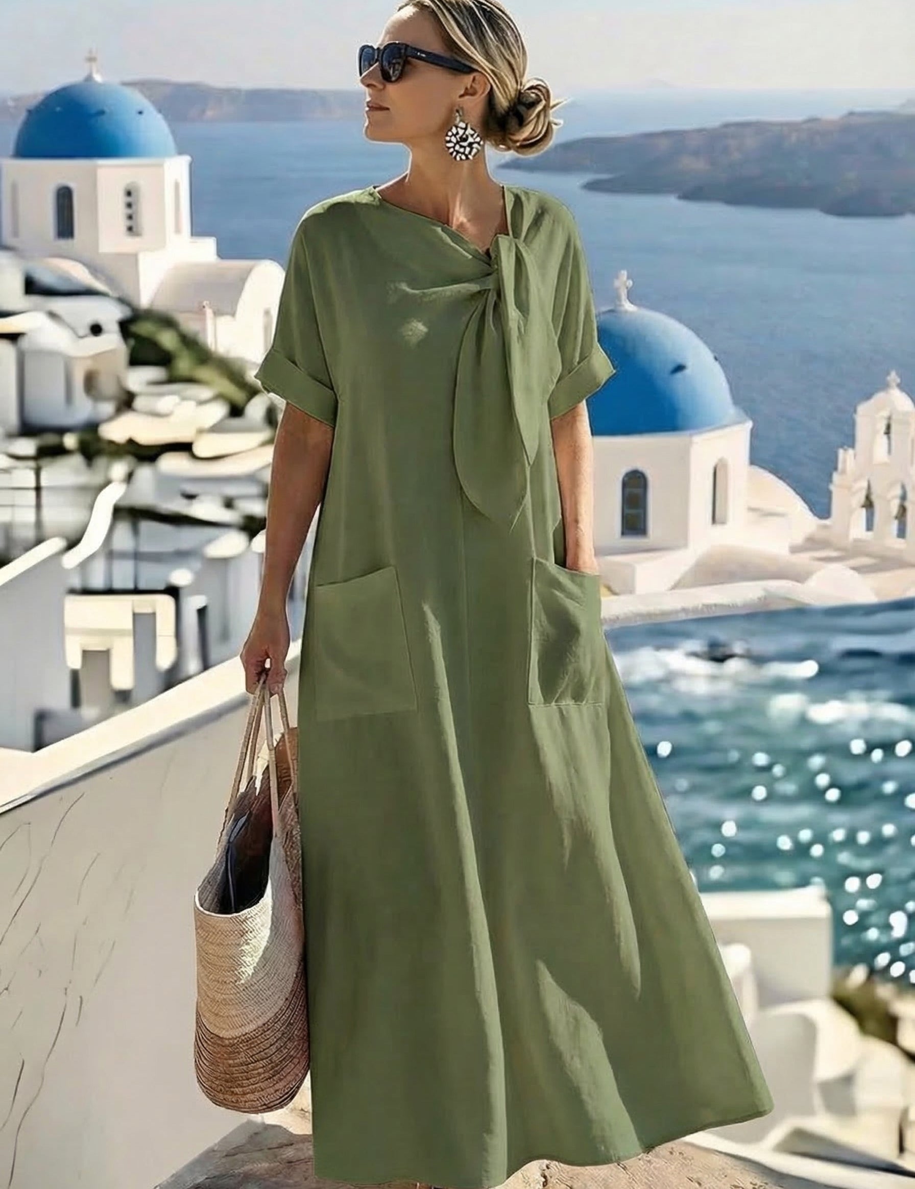 Fleur™ Robe Élégante avec Poches