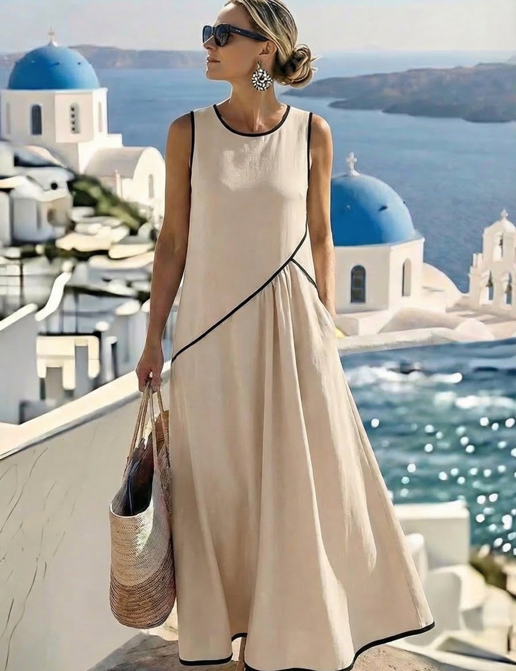 Lotte™ Robe d'Été à Rayures
