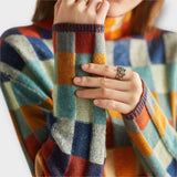 Jana | Pull à Col Montant en Patchwork