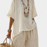 Beatrice – chemise confortable essentielle et pantalon à jambes larges