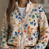 Mirella™ | Cardigan avec imprimé de feuilles botaniques
