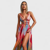 Elva™ | Élégante robe de soirée multicolore