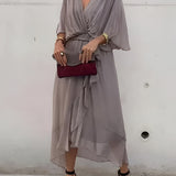 Moniek™ | Robe midi plissée élégante avec nœud
