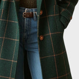 Ruby | Manteau Retro en Tweed avec Revers à Carreaux