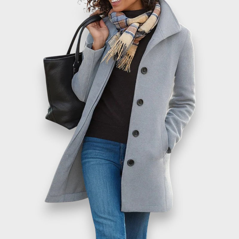 Carla | Manteau Classique avec Boutons Élégants
