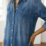 Diana™ | Combinaison en denim vintage avec boutons