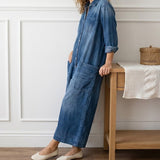 Diana™ | Combinaison en denim vintage avec boutons