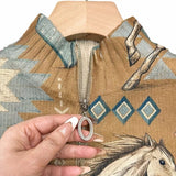 Giovanna™ | Cardigan zippé avec cheval du désert et cactus