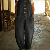 Ruth™ | Salopette en denim de coton lavé vintage
