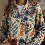 Renata™ | Cardigan zippé floral Jardin botanique