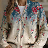Ornella™ | Impression de plumes de paon floral